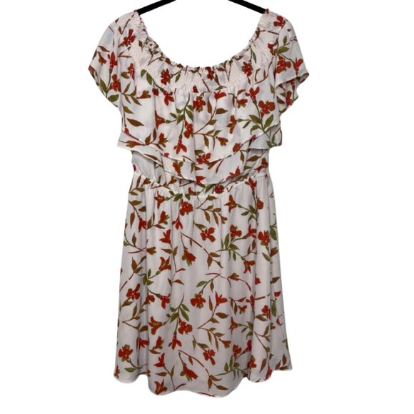 LOVERS + FRIENDS | Suntime Mini Dress Floral Off the Shoulder Ruffle | Size M - Picture 2 of 13